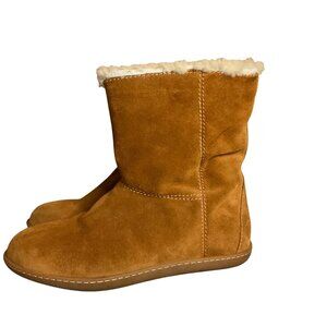 J.Crew Womens Shearling-Lined Suede Winter Boots Size 8 classic cozy casual